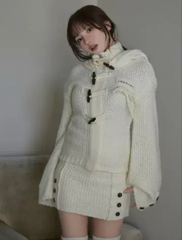 [정품] andmary Cable knit jacket set up