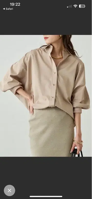 라운지 드레스 LOUNGEDRESS 새틴 BIG 셔츠