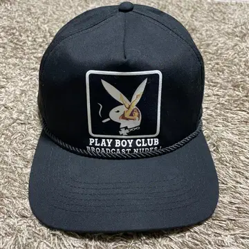 PLAY BOY CLUB 트래커 캡 아메카지 블랙