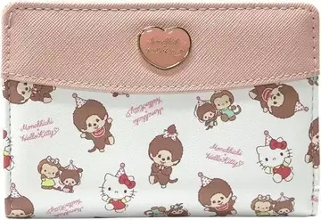 몬치치 헬로키티 이단 접이식 지퍼 지갑 산리오 키티 핑크