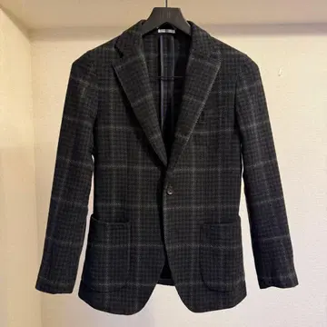 [ Y4 ] 비슈 울 자켓 그린 체크 [ S ]