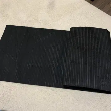 블랙 스트라이프 꽃무늬 자수 오비