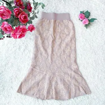 [택 포함 새상품] LAGUNAMOON 아라베스크 패턴 니트 스커트