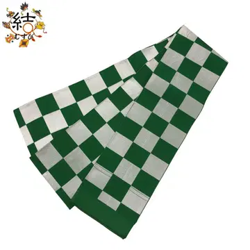 MO-3589 남성용 오비 체크 패턴 은사 그린 컬러