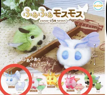 푹신푹신 모스모스 가챠 실크 복숭아색 키링 봉제 인형