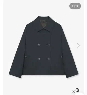 MACKINTOSH 바이컬러 타프타 더블 브레스트 코트 네이비