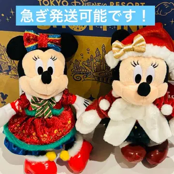 2종 디즈니 크리스마스 미니 인형 배지 바 배치