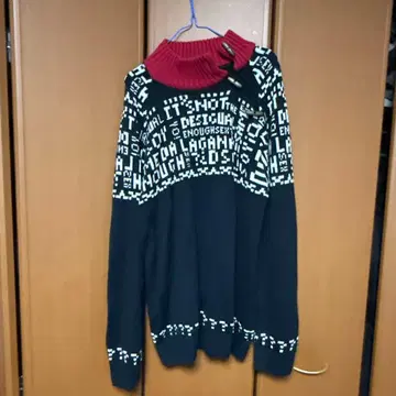 Desigual 하이넥 스웨터 XXL 문자 프린트