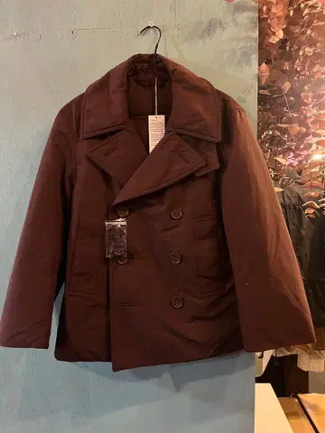 유니클로 U 패디드 숏 코트 브라운 S 미사용 택 포함