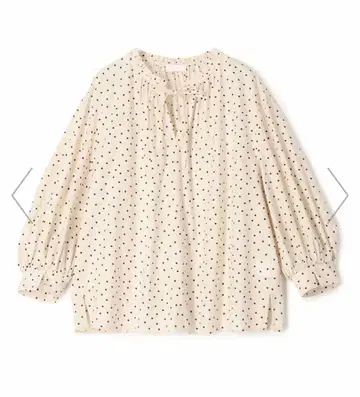투모로우랜드 ballsey 도트 프린트 프릴 넥 블라우스