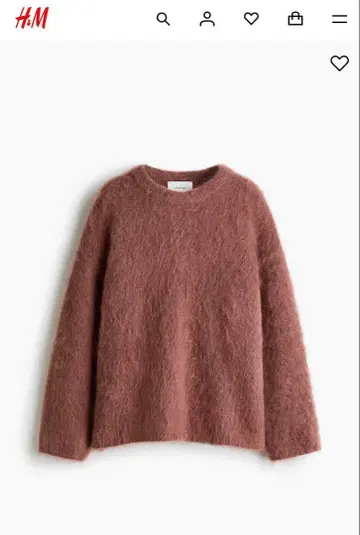 H&M 모헤어 블렌드 오버사이즈 스웨터