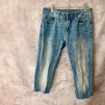 AMERICAN EAGLE [ XL 상당 ] 라이트 블루 데님 셀프 컷