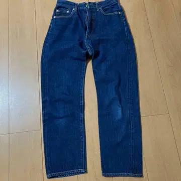 IENA 셀비지 하이라이즈 데님 인디고 블루 청바지 36