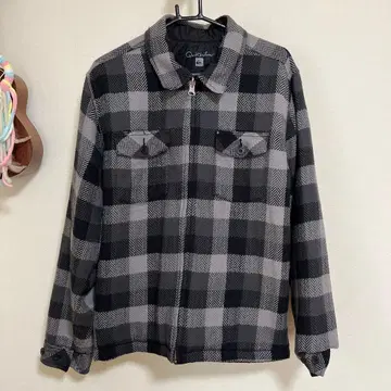 Quiksilver 체크 무늬 리버서블 자켓
