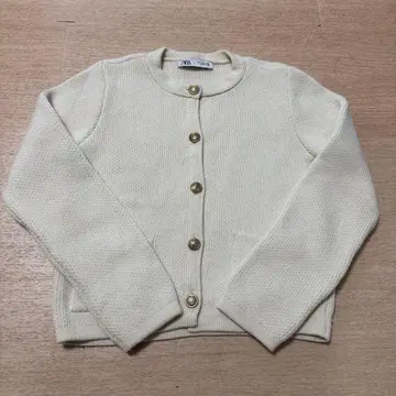 ZARA 골드 버튼 니트 가디건