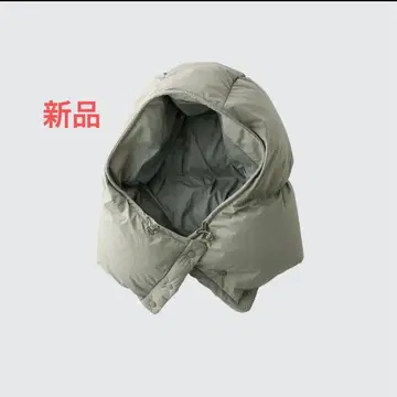 새상품 UNIQLOC 유니클로C 나일론 후디드 넥워머 카키