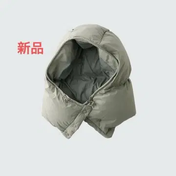 새상품 UNIQLOC 유니클로C 나일론 후디드 넥워머 카키