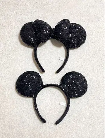 블랙 스팽글 머리띠 미키 미니 2