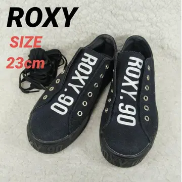 ROXY 록시 로우컷 스니커즈 빅 로고 블랙 여성용 23cm