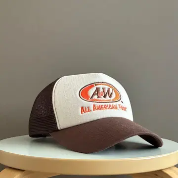 [ 미사용 ] A&W 메쉬 캡 브라운
