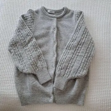 울 긴팔 가디건 버튼 포함