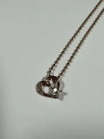 핑크 골드/하트 목걸이