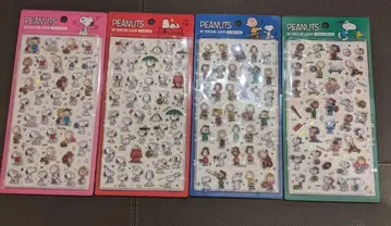 한국 한정판 스누피 봉봉드롭풍 씰 4장 세트 봉봉드롭