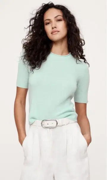 라이트웨이트 캐시미어 100 숏슬리브 스웨터