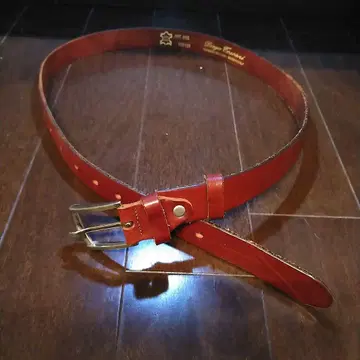 천연 가죽 빨간색 벨트 이탈리아제