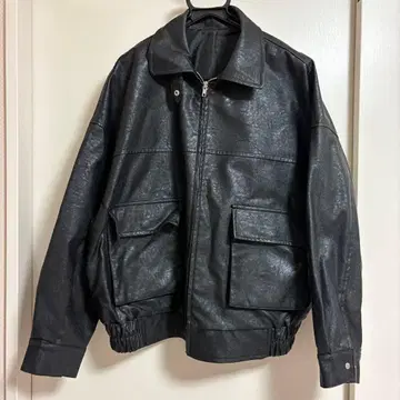 블랙 가죽 자켓