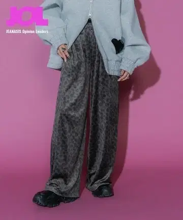 지나시스 [ MIKU 기획 ] 릴랙스 벨로아 팬츠 레오파드