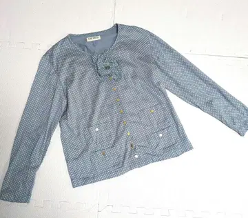 PINK HOUSE 핑크하우스 가디건 도트 무늬 스카이블루 리본