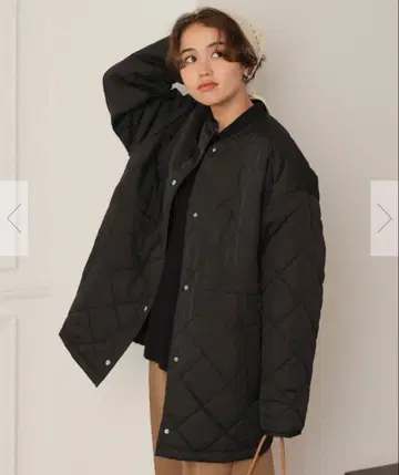 티티베이트 titivate 허리 드로우 스트링 퀼팅 자켓