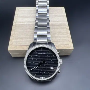 Calvin Klein 쿼츠 손목시계 블랙 작동품