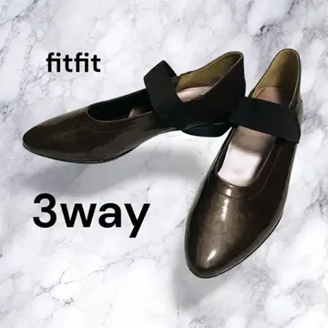 [ 컨디션 최상 ] fitfit 핏핏 3way 브라운 펌프스 24.5