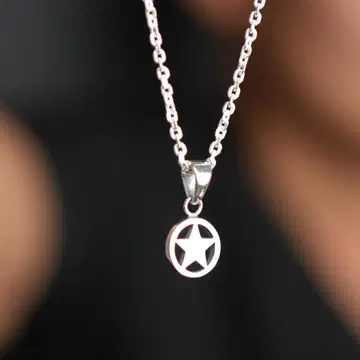 실버 925 목걸이 남성용 별 스털링 실버 스타 마크