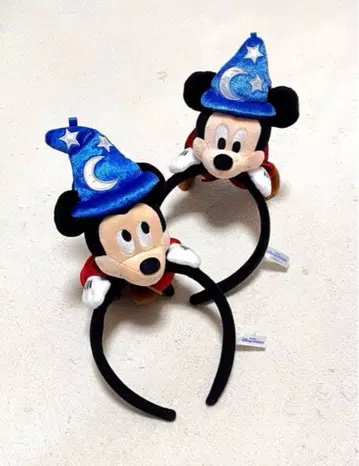 미키 봉제 인형 판타지아 머리띠 2세트