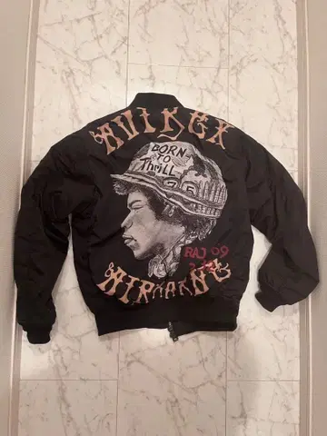 [ 레어 ] AVIREX USA MA-1 플라이트 자켓 블랙