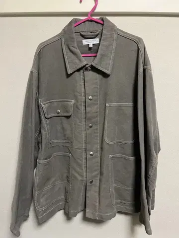 BEAUTY&YOUTH 코듀로이 버튼 셔츠 XL 그레이