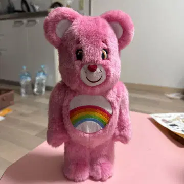 핑크 무지개 곰 봉제 인형
