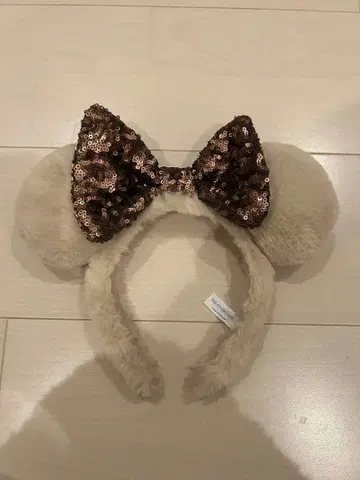 미키 머리띠 베이지 겨울