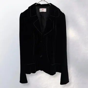 유바이 웅가로 벨벳 테일러드 자켓 페플럼 깰끔한 [ c51