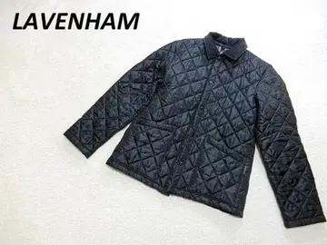 라벤햄 퀼팅 카라 코듀로이 충전솜 자켓 블랙 40