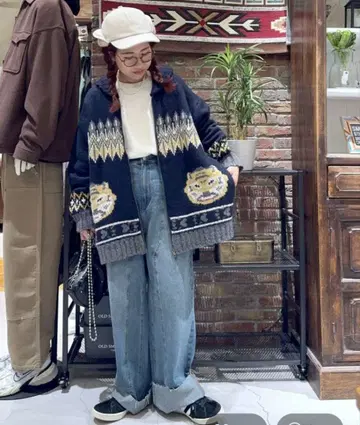 최종 가격 niko and - 애니멀 코위찬 가디건 택 포함 새상품