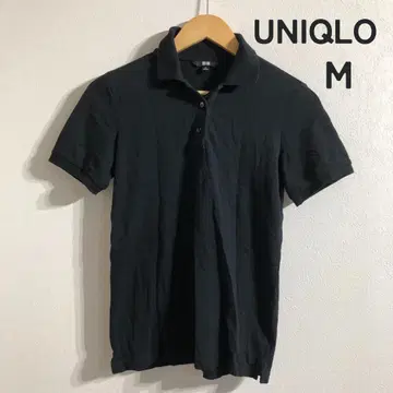 [ 새상품급 ] UNIQLO 유니클로 피케 셔츠 반팔 블랙