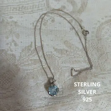 스카이블루 컬러 SILVER 925 목걸이