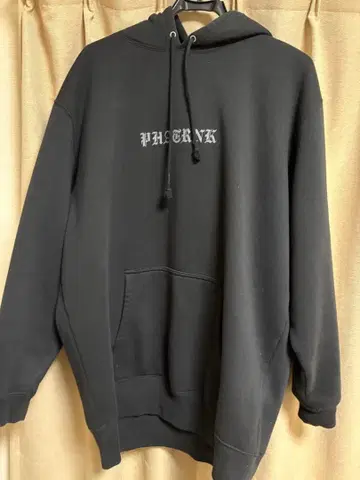 PHATRNK 후드 부착 후드티 블랙