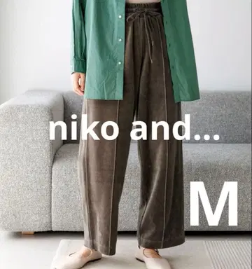 새상품 니코앤드 토끼 터치 벨로아 팬츠 모카 M niko and