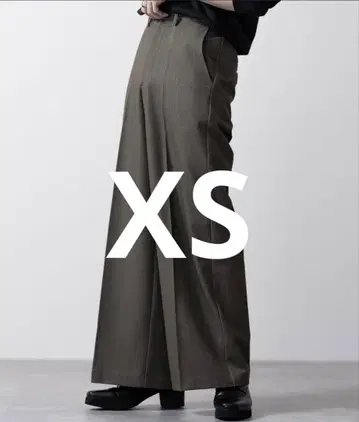 CLEL 백 브러쉬드 TR 플레어 슬랙스 아쉬 XS