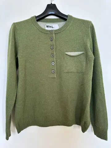 MHL. 올리브 그린 니트 스웨터